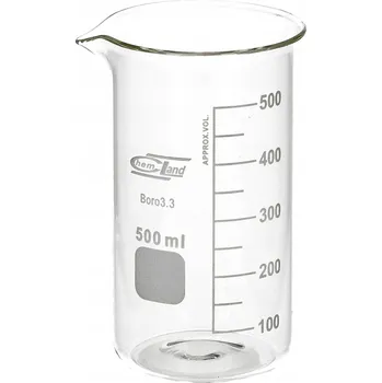Vysoká kádinka bez ucha Chemland sklo 500 ml