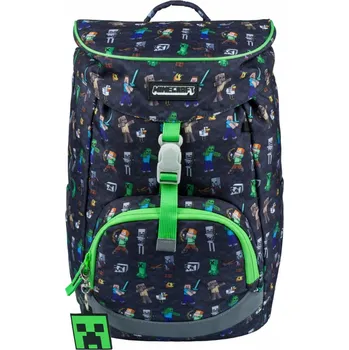Školní batoh Školní batoh Minecraft BAAGL s jednou přihrádkou, vícebarevný, 16 l