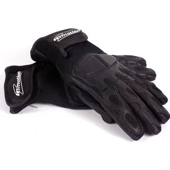 Moto rukavice MOTOCYKLOVÉ RUKAVICE ČERNÉ KOŽENÉ SÍŤOVANÉ XXXL