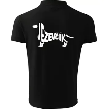 Pánská košile Jezevčík - CZ - Polokošile pánská Pique Polo 203 - M ( Černá )