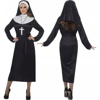 Karnevalový kostým Kostým Smiffys Jeptiška, velikost XL, černý