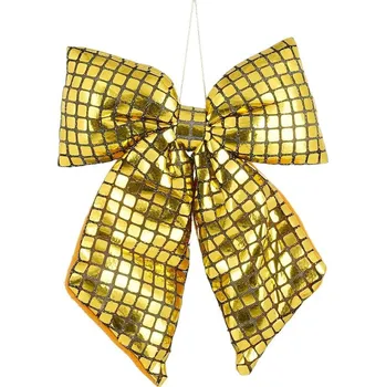 Vánoční dekorace Dekorativní kokarda zlatá 20x23CM MICA