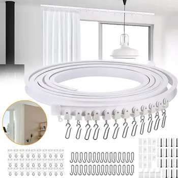 Příslušenství pro záclonu a závěs 5M LIŠTA NA ZÁVĚSY, OHYBNÁ STROPNÍ LIŠTA PRO ZÁCLONY A ZÁVĚSY, STROPNÍ MONTÁŽ