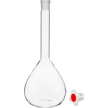 Odměrná baňka 10 ml zábrus 10/19 třída B hnědá stupnice