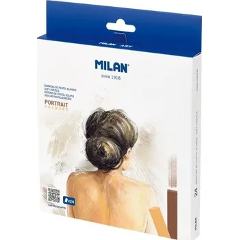 Měkké pastely MILAN ART 24 barev v kartonovém balení, portrétní barvy