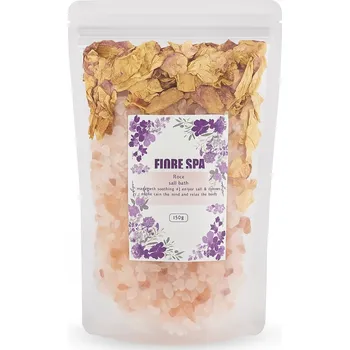 Koupelová sůl Sůl do koupele RŮŽE 150g Přírodní himalájská sůl s okvětními lístky růží