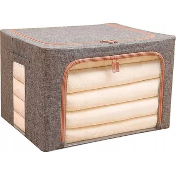 Úložný box Úložný box do šatny, obal na Povlečení, vyztužený, šedý, 24 l