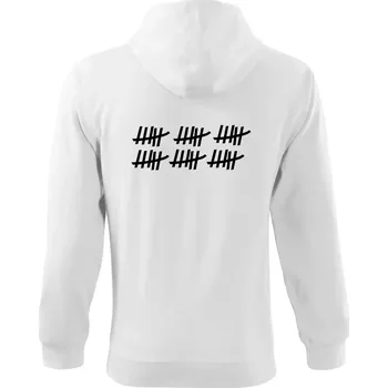 Pánská mikina 30 narozeniny - Mikina s kapucí na zip trendy zipper - M ( Bílá )