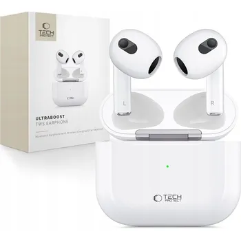 Sluchátka TECH-PROTECT ULTRABOOST TWS CORE BÍLÁ