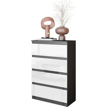 Komoda Komoda Furnica 60 x 33 x 92 cm lesklá antracit