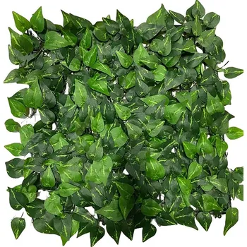 umělá květina Umělá zelená stěna - rohož - Čínská růže 50x50 cm Hustá vertikální zahrada
