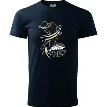 Pánské tričko Basketball - jump shot - Triko extra velké (5-8XL) - 8XL ( Námořní modrá (velmi tmavá - téměř černá) )