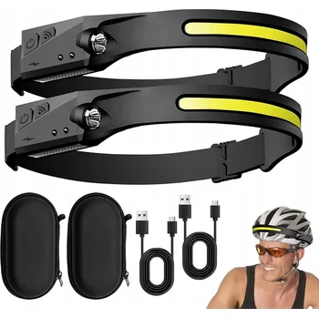 Čelovka ČELOVKA LED ČELOVKA NABÍJECÍ USB SVÍTILNA NA ČELO 5 REŽIMŮ