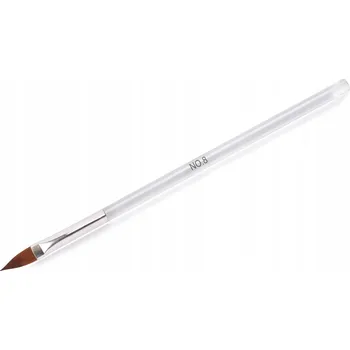 Kosmetický štětec Štětec na Akryl na Nehty Mani Profesionální Transparentní Velikost 8