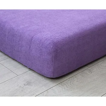 Prostěradlo Froté prostěradlo s gumou 140x200 exkluzivní silné FIALOVÉ