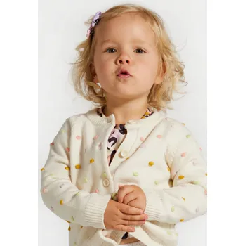 Dámský svetr Svetr na Rozepínání pro Holčičku Béžový Kardigan Velikost 74 Coccodrillo ZC4