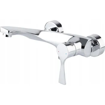 Vodovodní baterie Jednopáková nástěnná vanová a sprchová baterie Loge Avila stříbrná