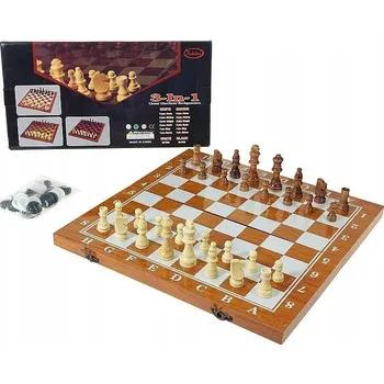 Šachy Dřevěné šachy 3v1 Adar