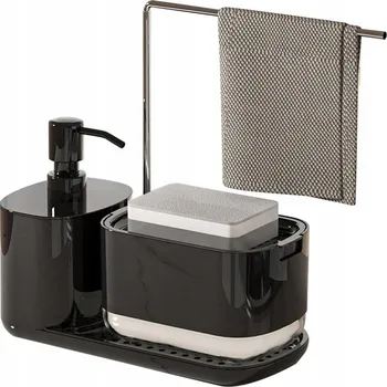 Dávkovač mýdla SADA ORGANIZÉRŮ DO KUCHYNĚ DÁVKOVAČ na mýdlo a saponát s pumpičkou na nádobí