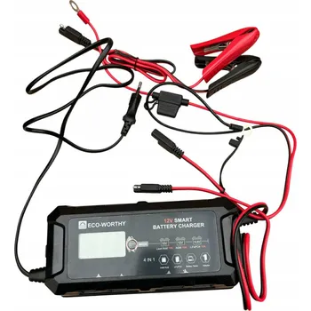 ECO WORTHY Elektronická nabíječka autobaterií 10 A, 12 V