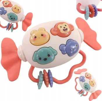 INTERAKTIVNÍ CHRASTÍTKO KOUSÁTKO HRACÍ SKŘÍŇKA PRO MIMINKA ZVUK SVĚTLA