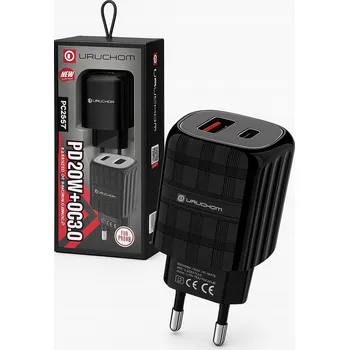 Rychlá síťová nabíječka pro telefon 20W USB-C USB-A + USB-C kabel ZDARMA