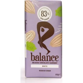 Čokoláda Belgická čokoláda BALANCE 100 g BEZ PŘIDANÉHO CUKRU - BÍLÁ (čokoláda KLINGELE / bez přidaného cukru / reduced sugars)