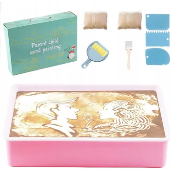 kreativní sada VZDĚLÁVACÍ SADA MALOVÁNÍ PÍSKEM S LED LAMPOU PRO DĚTI + USB