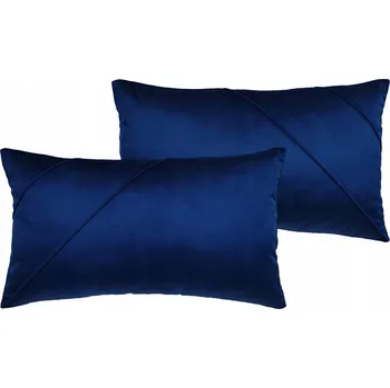 Povlak na polštářek DEKORAČNÍ povlak na polštář velur samet tmavě modrá sada 50x70 ASTO deco