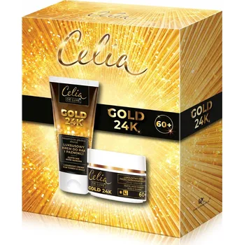 Kosmetická sada Dárková Sada Vánoční Celia De Luxe Gold 24K Krém na ruce a obličej 60+