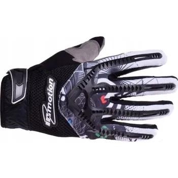 Moto rukavice RUKAVICE INMOTION MX RANGE CROSS ČERNÉ BÍLÉ S