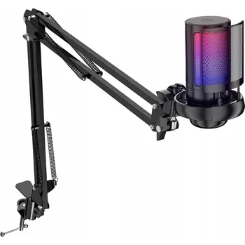 Mikrofon STUDIOVÝ KONDENZÁTOROVÝ MIKROFON GAMING USB INTERFACE STATIV FILTR SADA