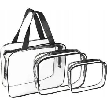 Kosmetická taška Kosmetická taštička ManyBeauty Kosmetická taštička 3v1 transparentní