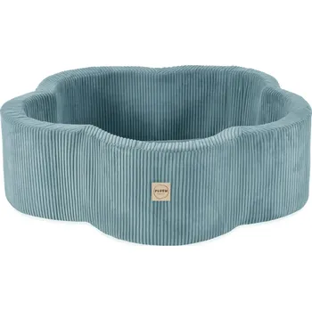 Dětský bazének PLUSH NEST Suchý bazén Květinová zóna Prémiový manšestr 95 × 30 cm modrý