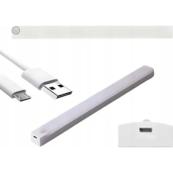 Noční světlo Samolepicí LED Světlo s Detektorem Pohybu 20 cm Noční USB Do Skříně Pod Nábytek