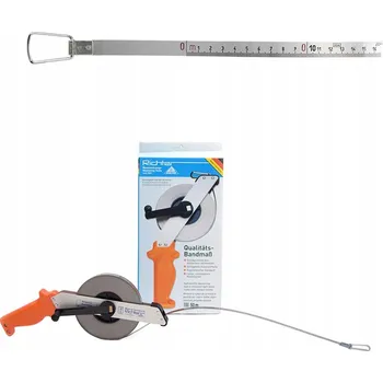 metr Měřicí pásmo svinovací metr Richter nerezová ocel 474SR 50 m A