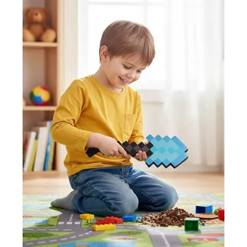 Lopata PIXEL MINECRAFT DIAMANTOVÁ LOPATA HRAČKA 45 cm