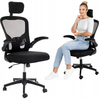 Kancelářská otočná židle s nastavením, látková, černá divolio