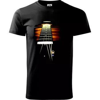 Pánské tričko Kytara foto - Triko extra velké (5-8XL) - 7XL ( Černá )