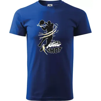 Pánské tričko Basketball - jump shot - Triko extra velké (5-8XL) - 7XL ( Královská modrá )
