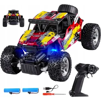 RC model auta AUTO NA DÁLKOVÉ OVLÁDÁNÍ S VÝKONNÝMI TERÉNNÍMI PNEUMATIKAMI A LED OSVĚTLENÍM