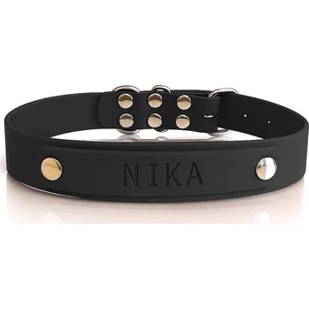 Obojek pro psa Obojek pro Malého / Velkého Psa s Gravírovaným Jménem, Voděodolný Černý XS