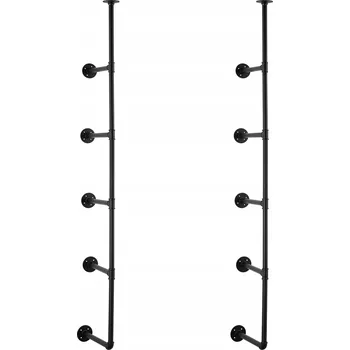 Knihovna Kovová police Vevor 2,5 x 31,5 cm černá