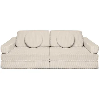 Pohovka SHAPPY Dětská rozkládací pěnová pohovka SHAPPY PLAY premium manšestr Vanilla