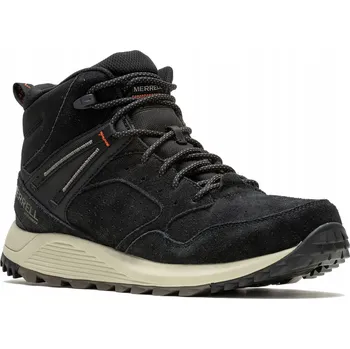Pánská treková obuv Pánské turistické boty Merrell Wildwood Mid Ltr Wp black 42 EU