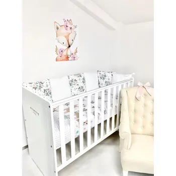 Dětská postýlka Postýlka s kompletní výbavou modulová - bambi + popel