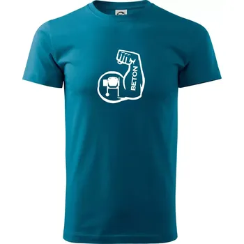 Pánské tričko Beton svaly - Klasické pánské triko vyšší gramáže - M ( Petrolejová )