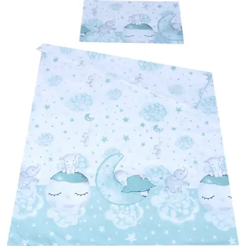 Povlečení Povlečení do postýlky 120/90 cm - Slon na Měsíci / šalvěj