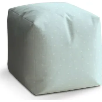 Taburet Sablio Taburet Cube Tečky na bledě modré: 40x40x40 cm