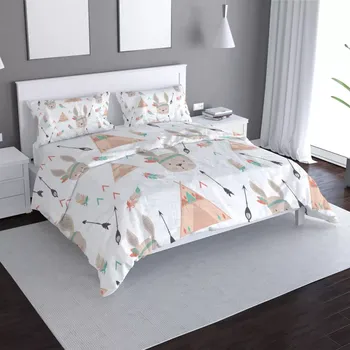 Povlečení Sablio Povlečení Zajíci u stanu - 140x200 / 90x70